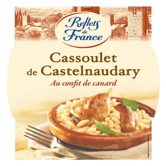 Plat cuisiné cassoulet de Castelnaudary