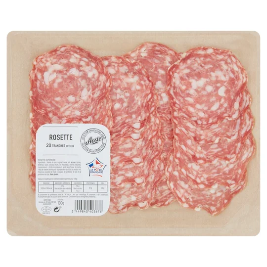 Fines tranches de rosette