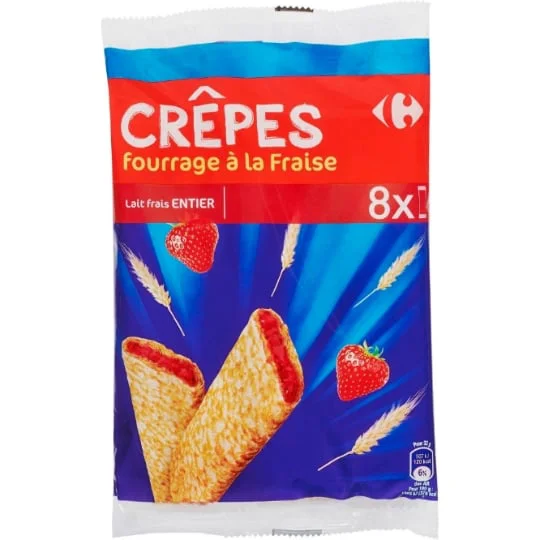 Crêpes fourrage fraise