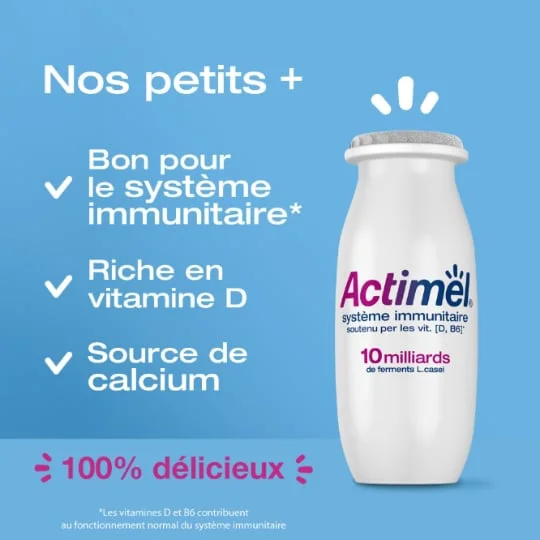 Yaourt à boire nature et fraise