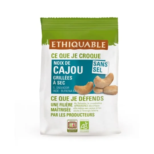 Noix de cajou grillées à sec sans sel Bio