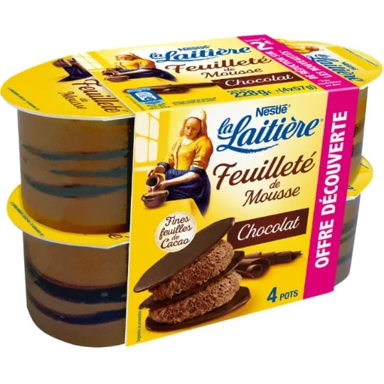 Feuilleté de mousse au chocolat