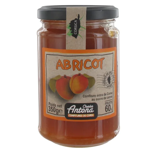 Confiture extra d'abricot et vanille 60% de fruit
