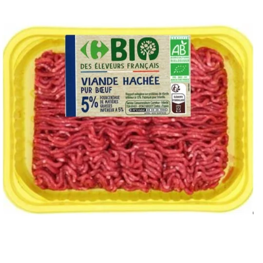 Viande hachée pur boeuf bio