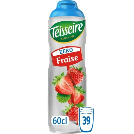 Boisson concentrée fraise zéro sucres