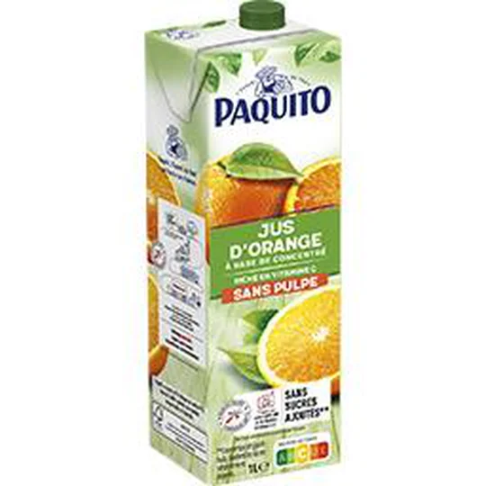 Jus d'orange à base de concentré