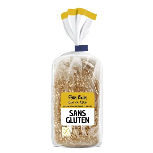 Pain brun sans gluten tranché