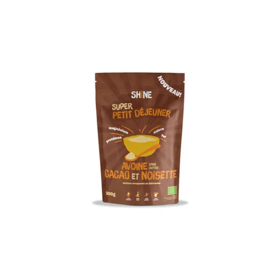 Petit Déjeuner Avoine Sans Gluten Cacao & Noisette Bio
