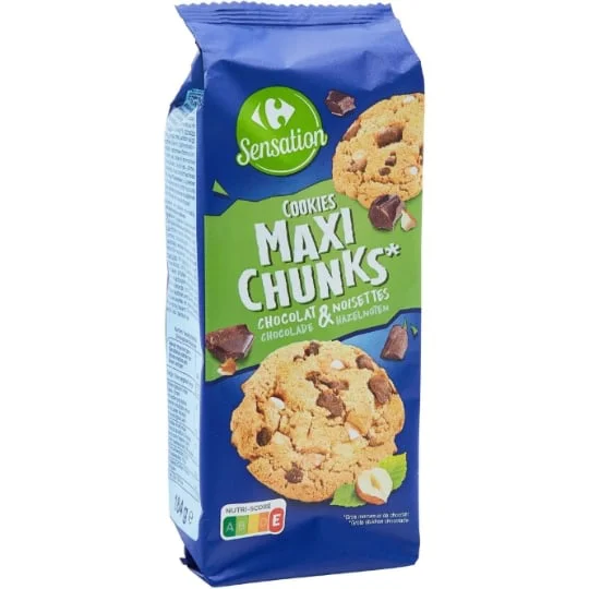 Cookies maxi Chunks chocolat/noisettes