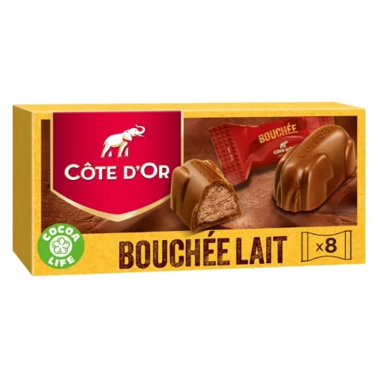 Chocolat au lait noisettes et amandes Bouchée Lait
