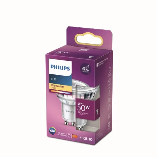Ampoule LED GU10 Spot Blanc-chaud 50W x1