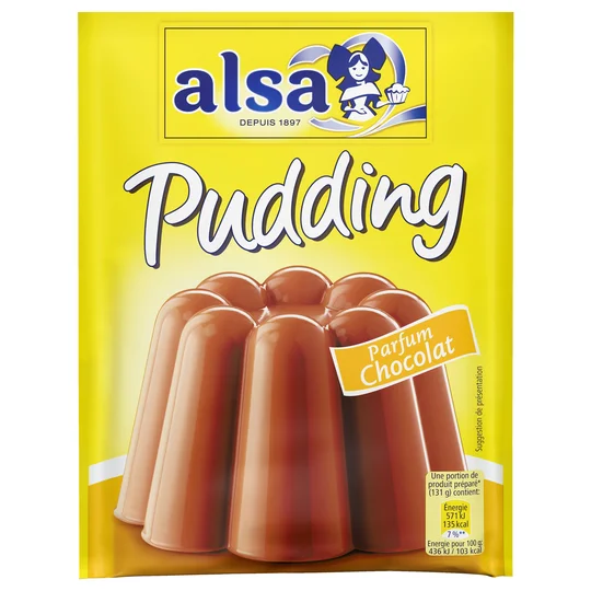 Préparation pour pudding parfum chocolat