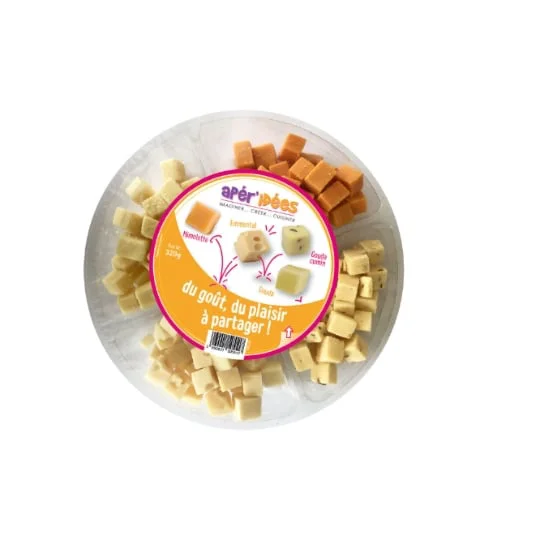 Fromage Apéritif : Mimolette, Emmental,Gouda,Gouda Cumin