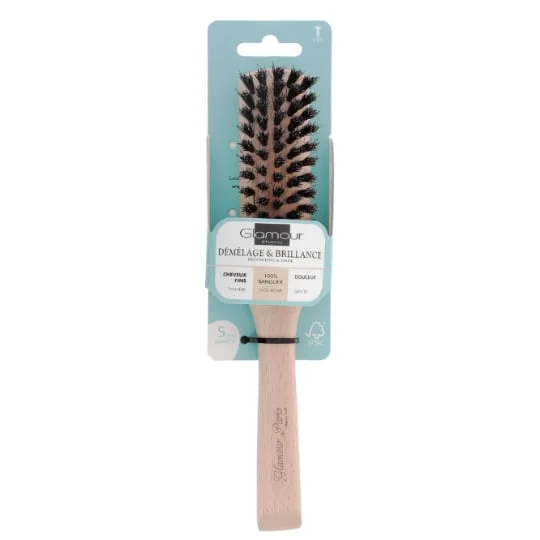Brosse Capillaire Démêlage et Brillance Cheveux Fins Sanglier