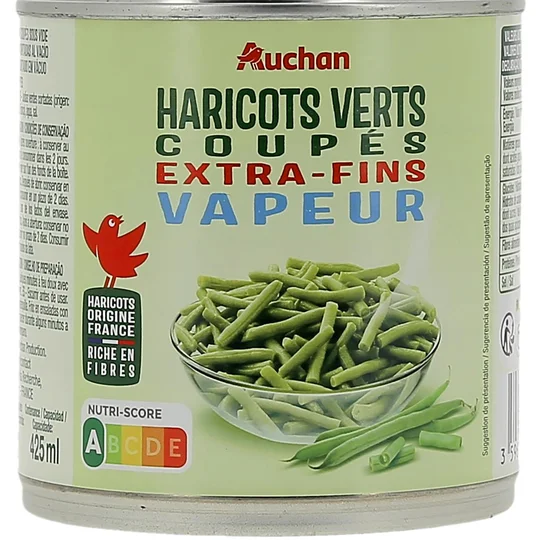 Haricots verts coupés extra fins vapeur