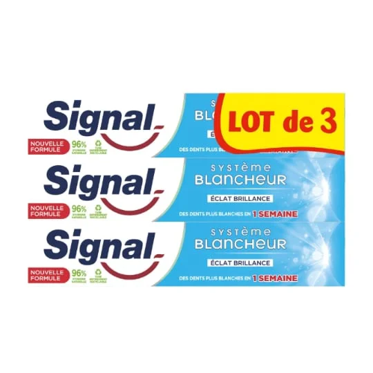 Dentifrice Système Blancheur Eclat Brillance 1 semaine