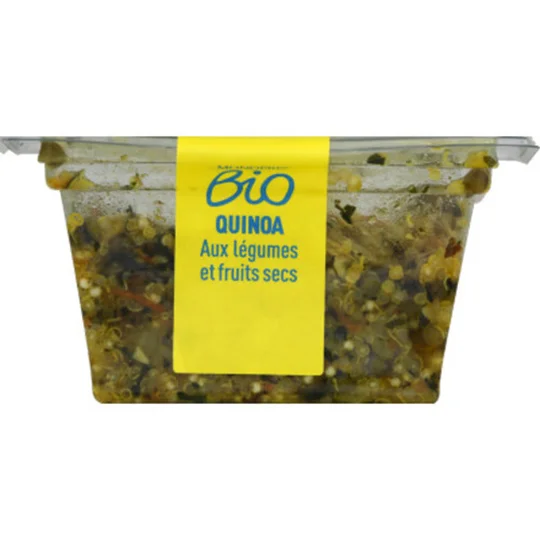 Salade quinoa aux légumes et fruits secs bio
