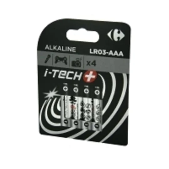 Lot de 4 Piles LR03/AAA I-TECH+