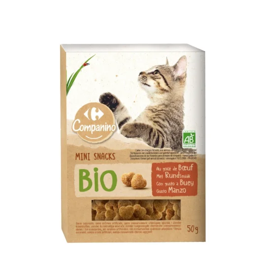 Friandise pour chat bio goût boeuf