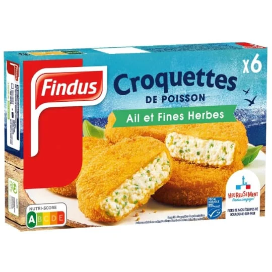 Poisson pané croquettes ail et fines herbes