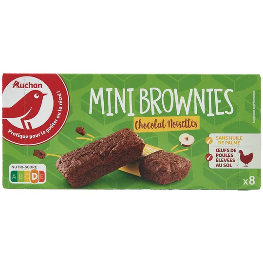Mini brownies aux noisettes, sachets individuels