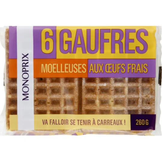 Gaufres moelleuses aux oeufs frais