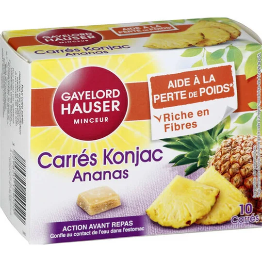Carrés de Konjac à l'Ananas x10