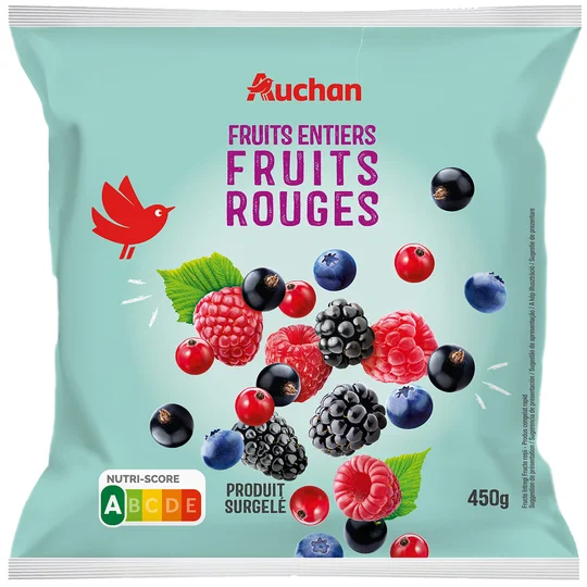 Mélange de fruits rouges entiers