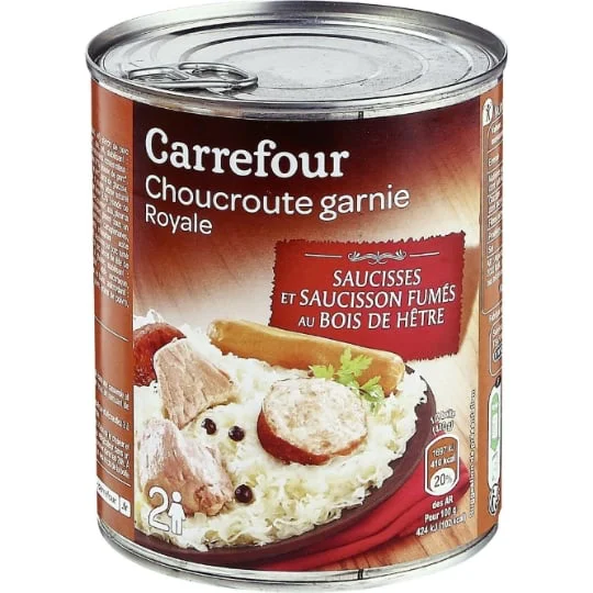 Plat cuisiné choucroute garnie