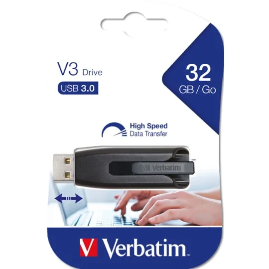 V3 Lecteur Usb Flash Usb Type-a 3.2 Gen 1 (3.1 Gen 1) Noir, Gris