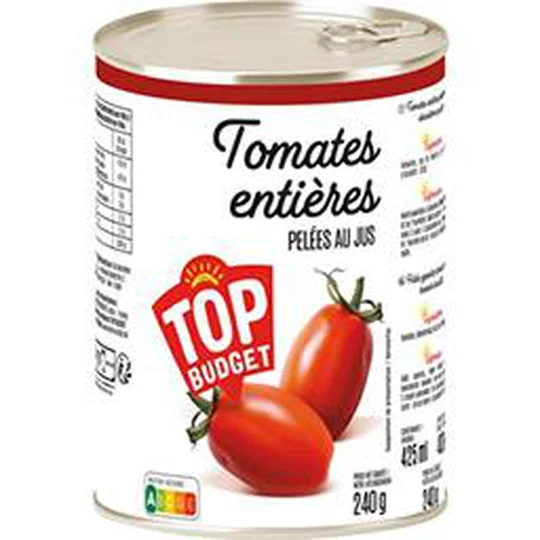 Tomates entières pelées au jus