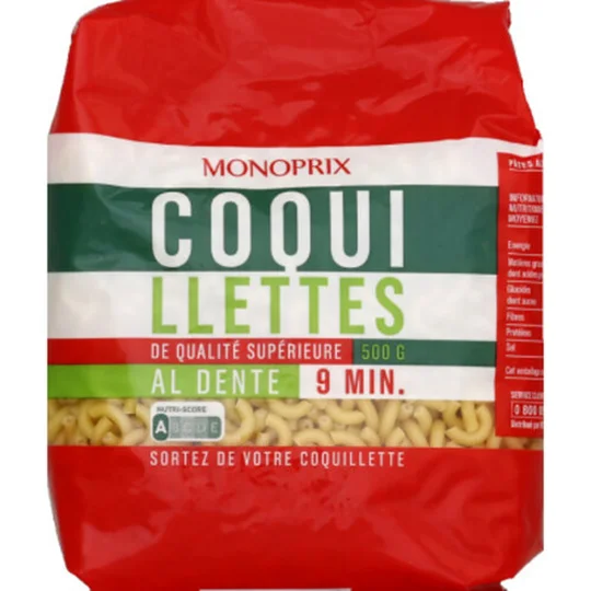 Coquillettes, de qualité supérieure