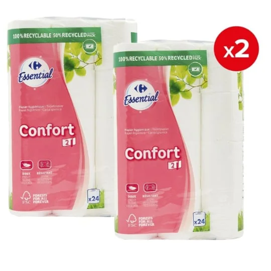 Papier hygiénique Confort 2 plis