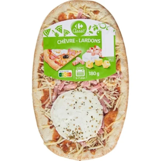 Pizza chèvre lardons