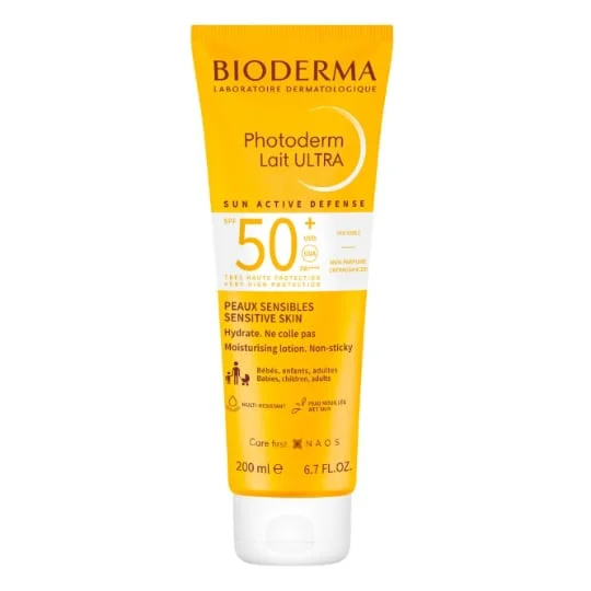 Crème Solaire Hydrate Très Haute Protection 50 Pour Peaux Sensibles Photoderm Lait Ultra Sun Active Defense