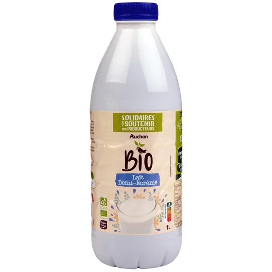 Lait demi-écrémé équitable UHT filière reponsable