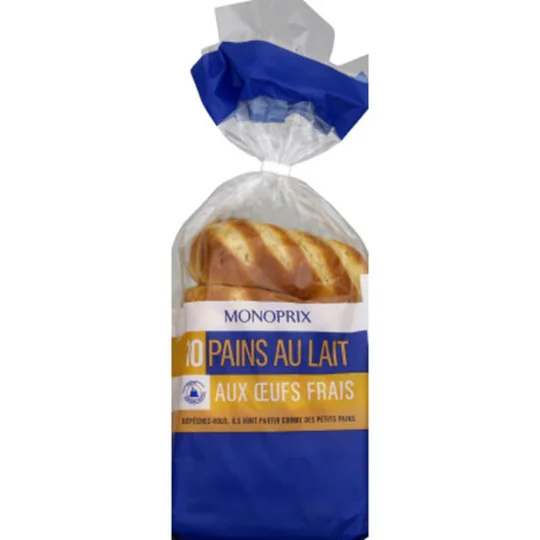 Pains au lait aux oeufs frais