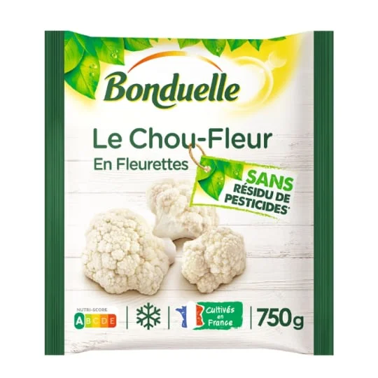 Chou-fleur en fleurettes sans résidu de pesticides