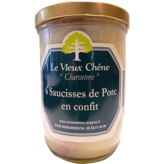 Saucisse de porc en confits
