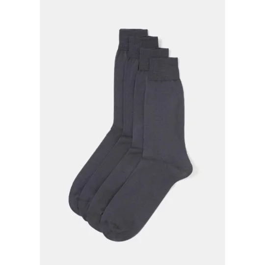 Chaussettes homme anthracite 1 coton T42/43