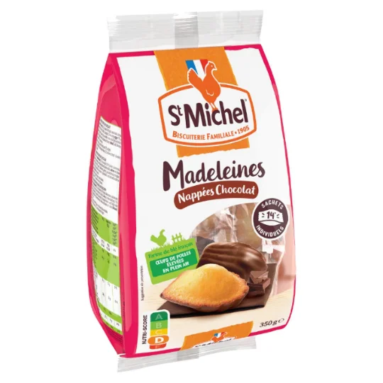 Madeleines nappées chocolat