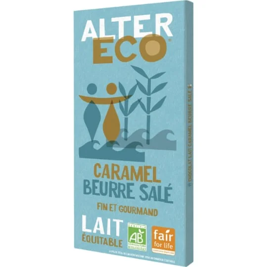 Chocolat lait caramel beurre salé bio
