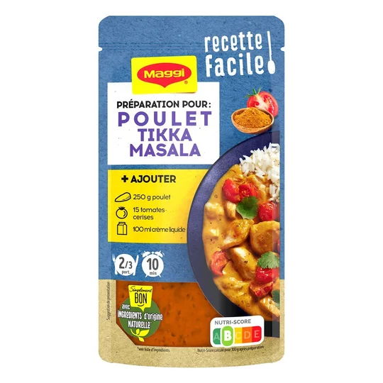 Recette facile - Préparation pour poulet tikka massala