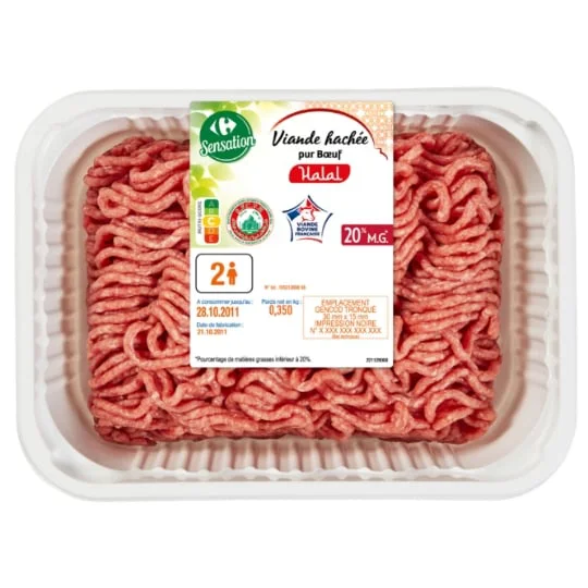 Viande hachée 20% Halal