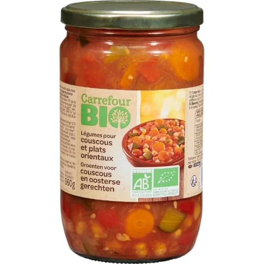 Légumes cuisinés bio pour couscous