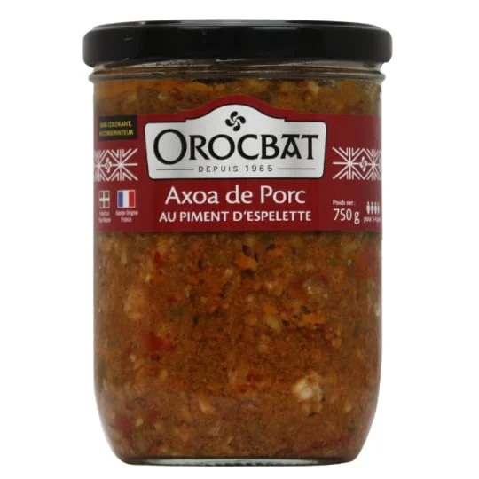 Plat cuisiné Axoa de porc Espelette