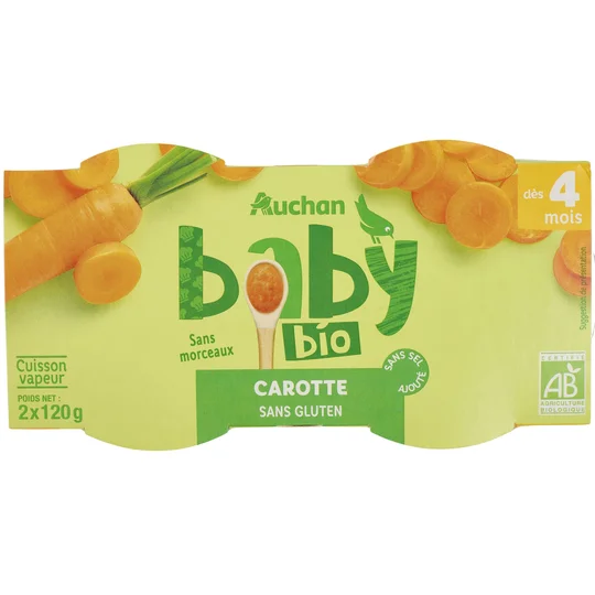 Bol carottes bio dès 4 mois
