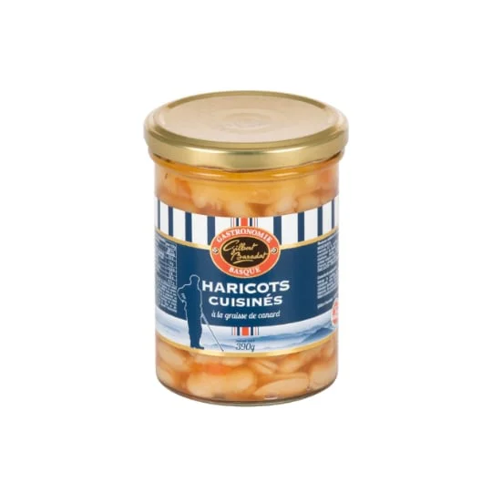 Plat cuisiné haricots cuisinés à la graisse de canard
