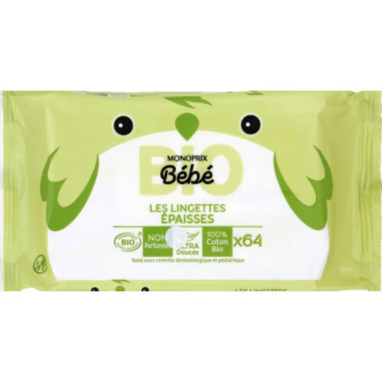 Les Lingettes Epaisses ultra douces bio