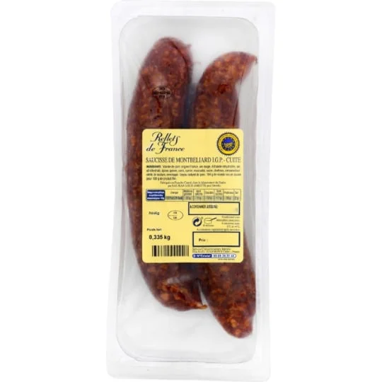 Saucisses de Montbéliard IGP cuite
